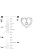 Thumbnail Image 2 of Unstoppable Love™ 0.05 CT. T.W. Diamond Solitaire Dangle Heart Stud Earrings in Sterling Silver