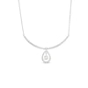 Thumbnail Image 0 of Unstoppable Love™ 0.30 CT. T.W. Diamond Dangle Teardrop Bar Necklace in Sterling Silver