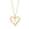 Thumbnail Image 0 of Unstoppable Love™ 0.15 CT. T.W. Diamond Dangle Double Heart Pendant in 10K Gold