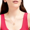 Thumbnail Image 1 of Unstoppable Love™ 0.15 CT. T.W. Diamond Dangle Double Heart Pendant in 10K Gold