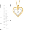 Unstoppable Love™ 0.15 CT. T.W. Diamond Dangle Double Heart Pendant in 10K Gold