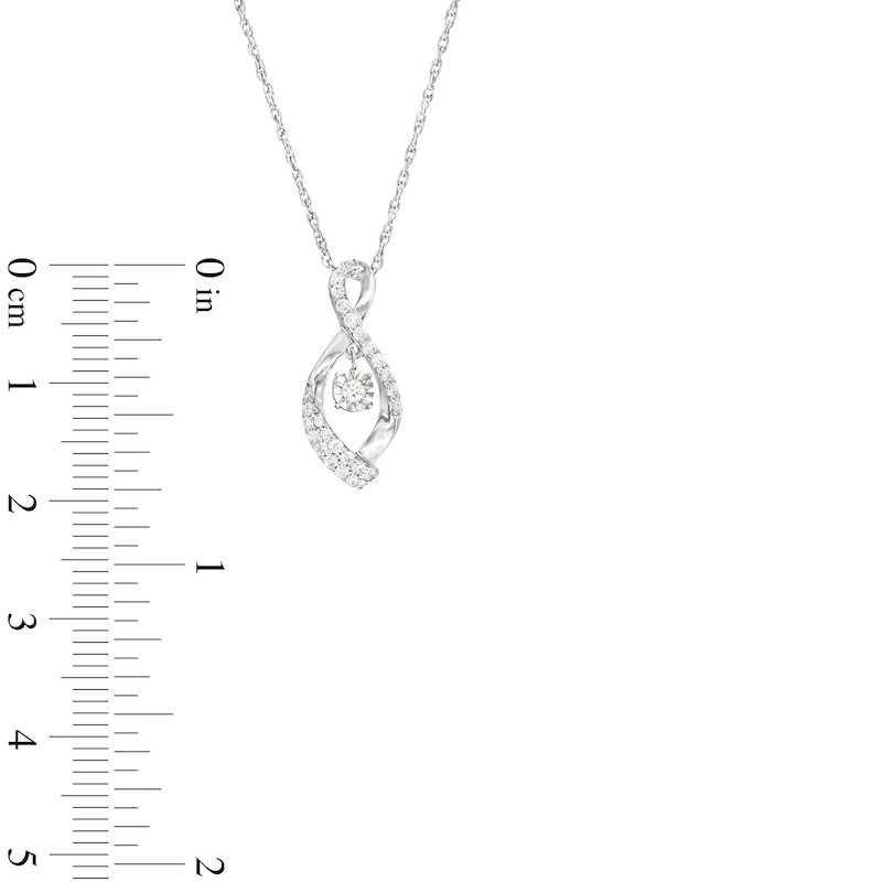 Unstoppable Love™ 0.20 CT. T.W. Diamond Dangle Infinity Pendant in Sterling Silver
