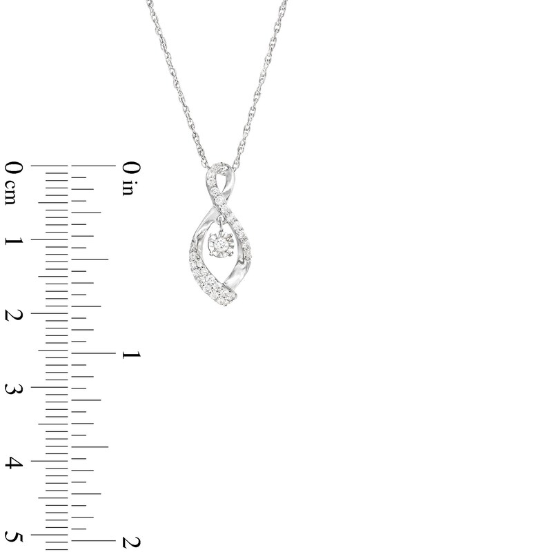 Unstoppable Love™ 0.20 CT. T.W. Diamond Dangle Infinity Pendant in Sterling Silver