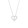 Thumbnail Image 0 of Unstoppable Love™ 0.05 CT. Diamond Solitaire Dangle Heart Pendant in Sterling Silver
