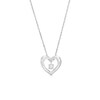 Thumbnail Image 0 of Unstoppable Love™ 0.05 CT. Diamond Solitaire Dangle Heart Pendant in Sterling Silver