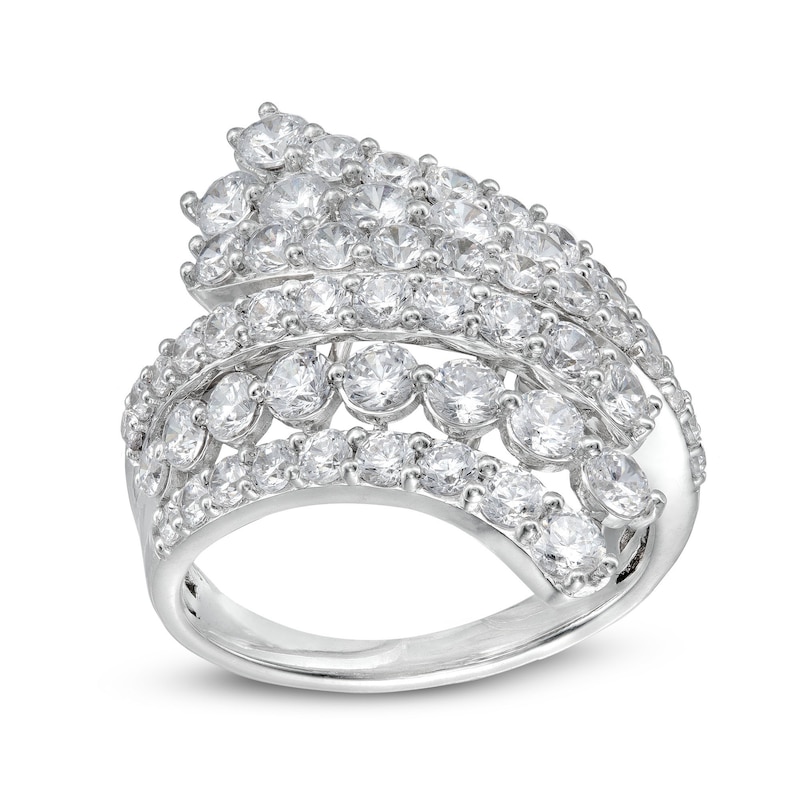 3.00 CT. T.W. Diamond Multi-Row Bypass Ring in 10K White Gold|Peoples Jewellers