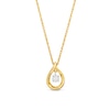 Thumbnail Image 1 of Unstoppable Love™ 0.05 CT. Diamond Solitaire Dangle Flame Pendant in 10K Gold