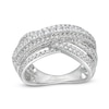 Thumbnail Image 0 of 1.00 CT. T.W. Diamond Layered Orbit Overlay Ring in 10K White Gold