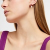 Thumbnail Image 1 of Marquise Lab-Created Ruby and Cultured Freshwater Pearl Drop Earrings in Sterling Silver