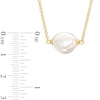 Thumbnail Image 3 of 10.0mm Baroque Freshwater Cultured Pearl Necklace in 10K Gold
