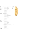 Thumbnail Image 3 of Criss-Cross 10.0mm Oval J-Hoop Earrings in 14K Gold