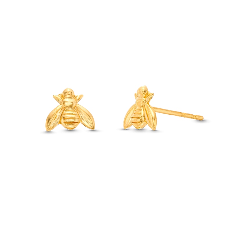 5.7mm Bee Stud Earrings in 14K Gold|Peoples Jewellers