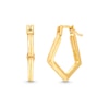 Thumbnail Image 1 of Pentagon-Shaped 16.0mm Hoop Earrings in 14K Gold