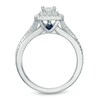 Previously Owned - Vera Wang Love Collection 0.58 CT. T.W. Princess-Cut Diamond Double Frame Ring in 14K White Gold
