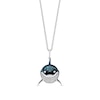 Thumbnail Image 1 of Disney Treasures Finding Nemo Swiss Blue Topaz and 0.065 CT. T.W. Diamond Bruce Pendant in Sterling Silver