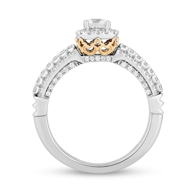 Collector's Edition Enchanted Disney 100th Anniversary 0.80 CT. T.W. Diamond Frame Engagement Ring in 14K Two-Tone Gold