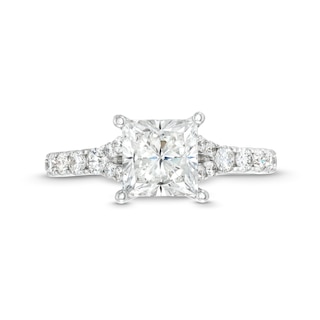 Vera Wang Love Collection 2.45 CT. T.W. Princess-Cut Certified Lab-Created Diamond Engagement Ring in 14K White Gold (F/VS2)