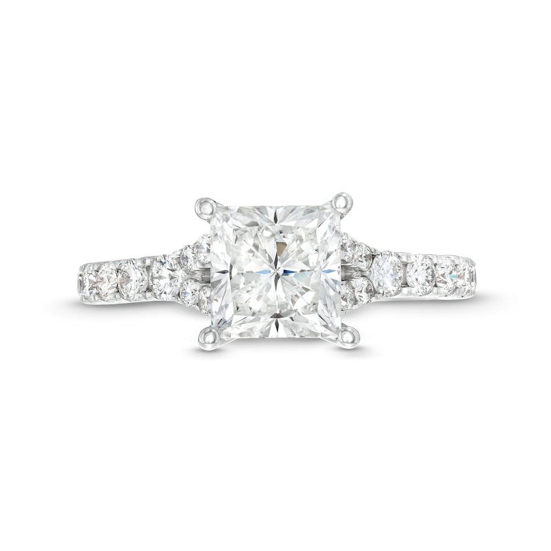 TRUE Lab-Created Diamonds by Vera Wang Love 2.45 CT. T.W. Princess-Cut Engagement Ring in 14K White Gold (F/VS2)