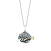 Thumbnail Image 0 of Disney Treasures Finding Nemo Swiss Blue Topaz and 0.04 CT. T.W. Diamond Dory Pendant in Sterling Silver and 10K Gold