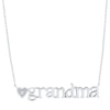 Thumbnail Image 1 of Diamond Accent Heart "grandma" Necklace in Sterling Silver