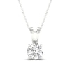 Thumbnail Image 1 of 0.90 CT. Certified Lab-Grown Diamond Solitaire Pendant in 10K White Gold (I/SI2)