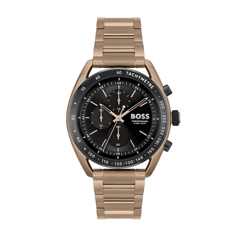 Men's Hugo Boss Centre Court Black Chronograph Watch with Black Dial (Model: 1514027)