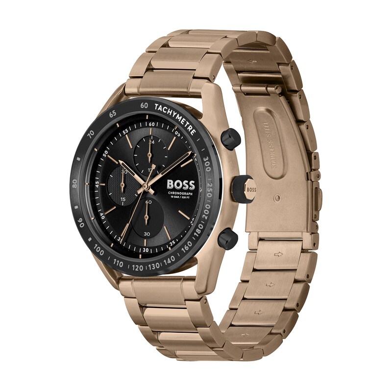 Men's Hugo Boss Centre Court Black Chronograph Watch with Black Dial (Model: 1514027)