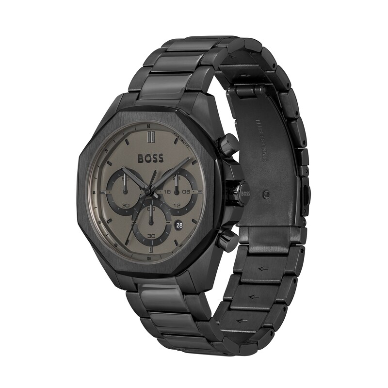 Main Image 2 of Men's Hugo Boss Cloud Black Chronograph Watch with Black Dial (Model: 1514016)