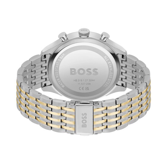 Men's Hugo Boss Gregor Chronograph Brushed Watch with Two-Tone Dial (Model: 1514053)