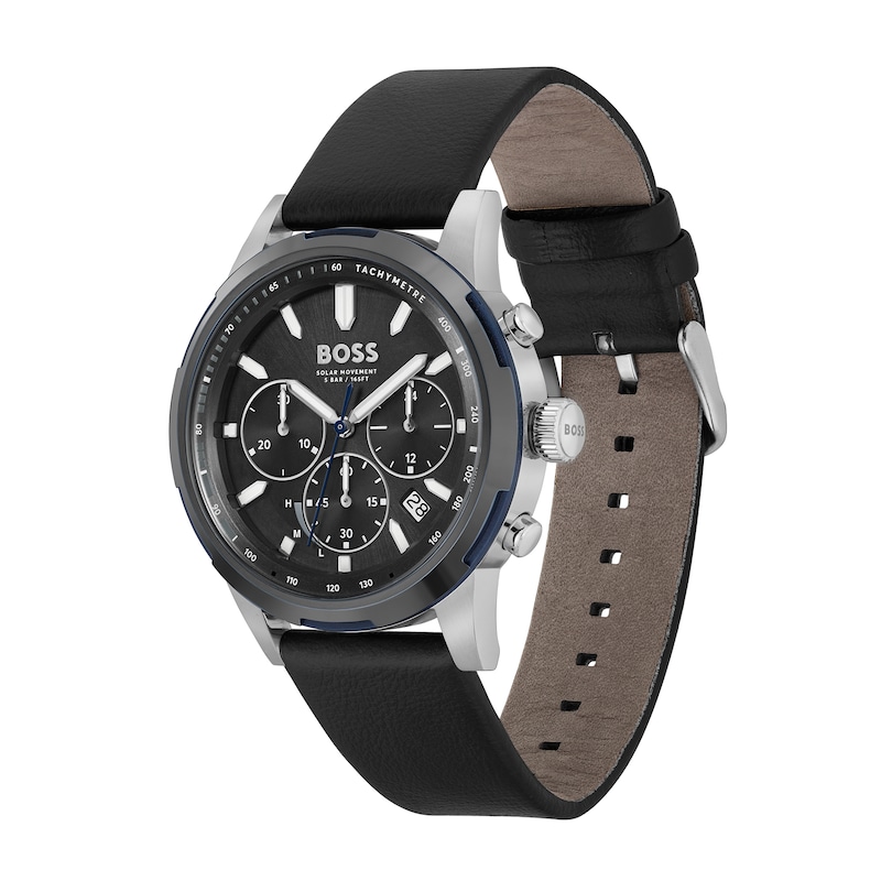 (Model: with Jewellers | Solgrade Peoples 1514032)|Peoples Coquitlam Dial Watch Centre Hugo Boss Black Chronograph Men\'s