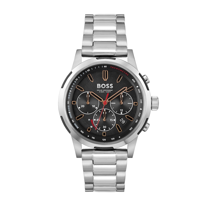 Men's Hugo Boss Solgrade Chronograph Watch with Black Dial (Model: 1514032)|Peoples Jewellers