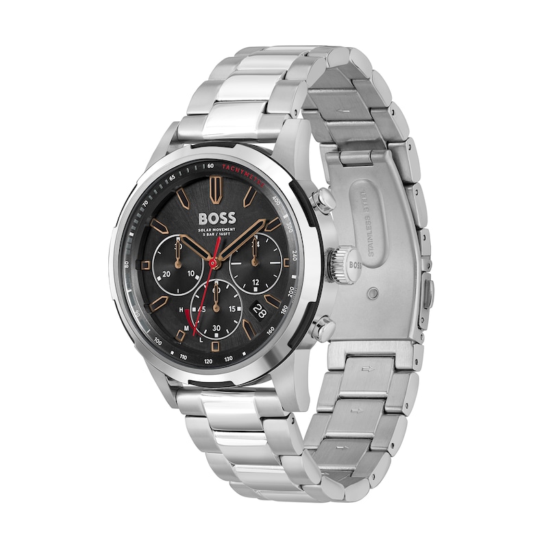 Peoples Men\'s Hugo Boss Solgrade Chronograph Watch with Black Dial (Model:  1514032)|Peoples Jewellers | Coquitlam Centre