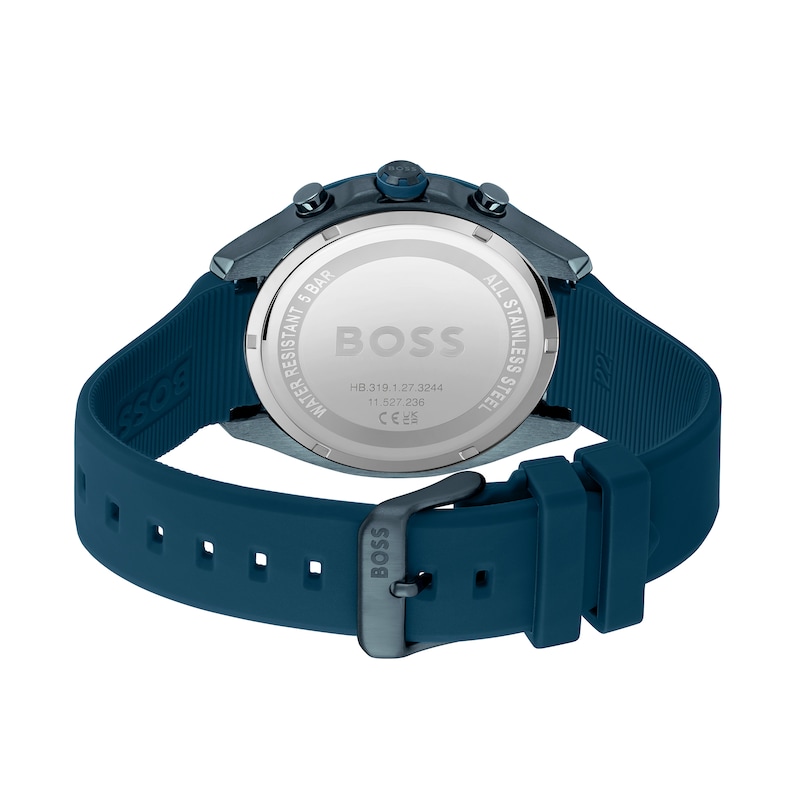 Men's Hugo Boss Velocity Silicone Strap Chronograph Watch with Dial (Model: )|Peoples Jewellers