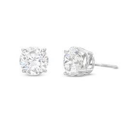 3.00 CT. T.W. Certified Lab-Created Diamond Solitaire Stud Earrings in 14K White Gold (I/SI2)