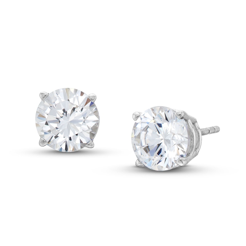 Main Image 1 of 2.00 CT. T.W. Certified Lab-Grown Diamond Solitaire Stud Earrings in 14K White Gold (I/SI2)
