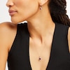 Thumbnail Image 2 of Lab-Created Ruby and White Lab-Created Sapphire Frame Pendant and Drop Earrings Set in 10K Rose Gold