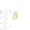 Thumbnail Image 2 of Unstoppable Love™ 0.20 CT. T.W. Diamond Double Teardrop Stud Earrings in 10K Gold