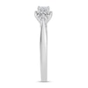 Thumbnail Image 2 of 0.45 CT. T.W. Princess-Cut Diamond Frame Tri-Sides Engagement Ring in 14K White Gold (I/I2)