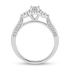 Thumbnail Image 3 of 0.45 CT. T.W. Princess-Cut Diamond Frame Tri-Sides Engagement Ring in 14K White Gold (I/I2)