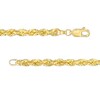 Thumbnail Image 2 of 3.8mm Glitter Rope Chain Necklace in Solid 10K Gold - 22"