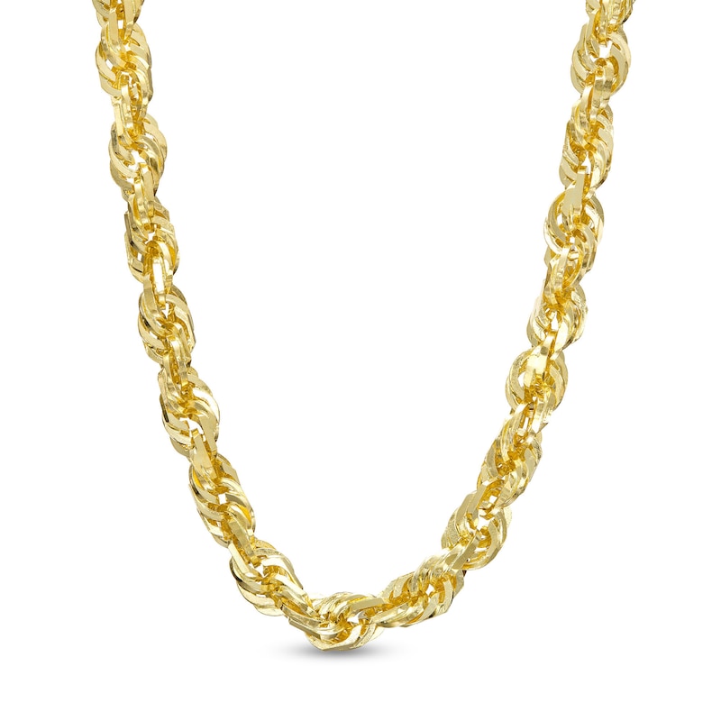 4.4mm Glitter Rope Chain Necklace in Solid 10K Gold - 24"|Peoples Jewellers