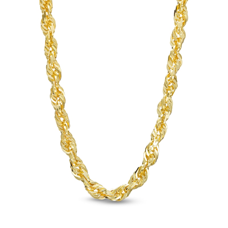 5.5mm Glitter Rope Chain Necklace in Solid 10K Gold - 24"|Peoples Jewellers