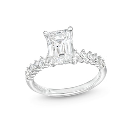 TRUE Lab-Created Diamonds by Vera Wang Love 2.29 CT. T.W. Emerald-Cut Engagement Ring in 14K White Gold (F/VS2)