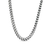 Thumbnail Image 1 of Men's 5.5mm Franco Chain Necklace in Solid Stainless Steel  with Black Ion-Plate - 24"