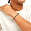 Thumbnail Image 1 of Men's 6.0mm Franco Chain Bracelet in Solid Stainless Steel  with Black Ion-Plate - 8.5"