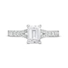 Thumbnail Image 3 of Vera Wang Love Collection Certified Emerald-Cut Centre Diamond 1.45 CT. T.W. Engagement Ring in 14K White Gold (I/SI2)