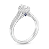 Thumbnail Image 3 of Vera Wang Love Collection 1.23 CT. T.W. Pear-Shaped Diamond Flower Frame Engagement Ring in 14K White Gold (I/SI2)