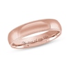 Thumbnail Image 0 of 4.0mm Engravable Textured Edge Wedding Band in 14K Rose Gold (1 Finish and Line)