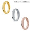 Thumbnail Image 2 of 4.0mm Engravable Textured Edge Wedding Band in 14K Rose Gold (1 Finish and Line)