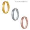Thumbnail Image 3 of 4.0mm Engravable Textured Edge Wedding Band in 14K Rose Gold (1 Finish and Line)